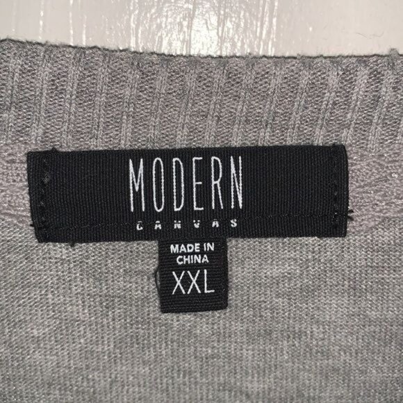 Pumpkin Spice Season Graphic Gray Long Sleeve Shirt Modern Canvas XXL - Picture 3 of 7